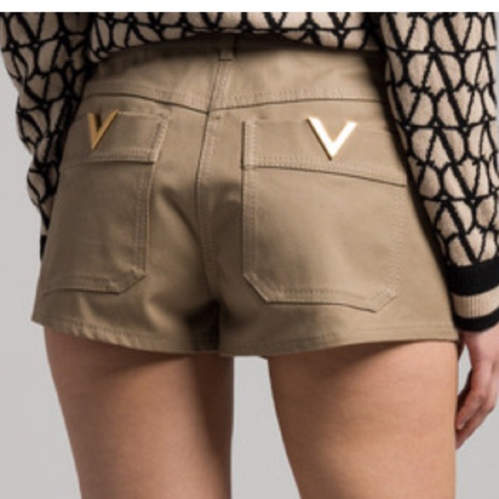 Valentino Khaki Shorts